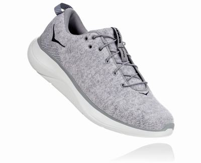 Hoka One One Hupana Flow Wool Férfi Wide Cipő - Szürke [H0578-390]